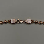 Kogelketting roségoud - vvs sluiting
