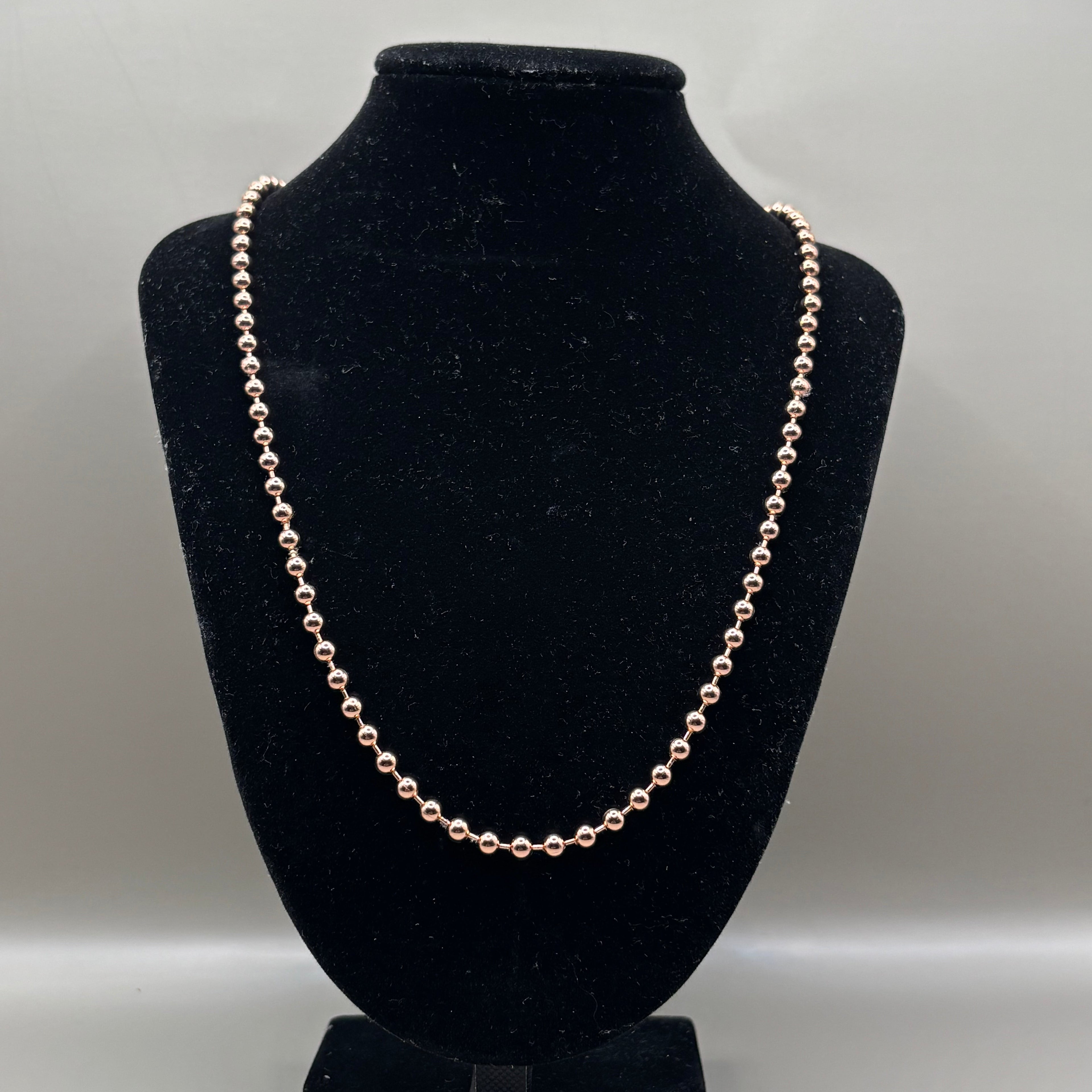 Kogelketting roségoud - vvs sluiting