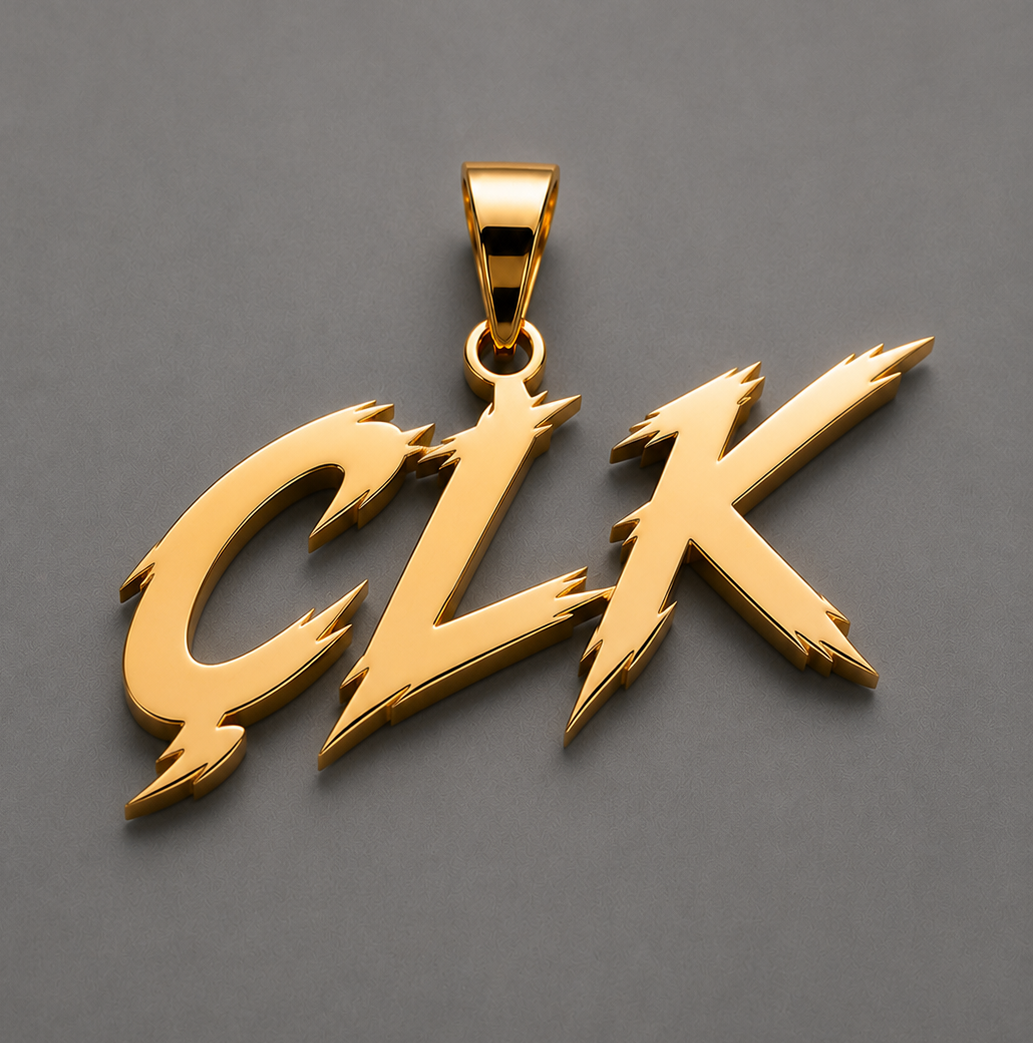 Custom 3 letters 3.0 14k goud