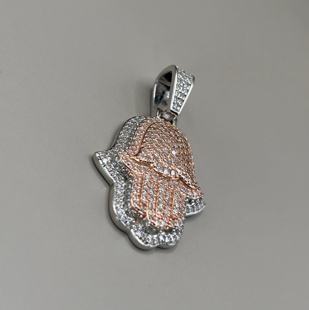 Hand van Fatima - Zilver S925 vvs moissanite