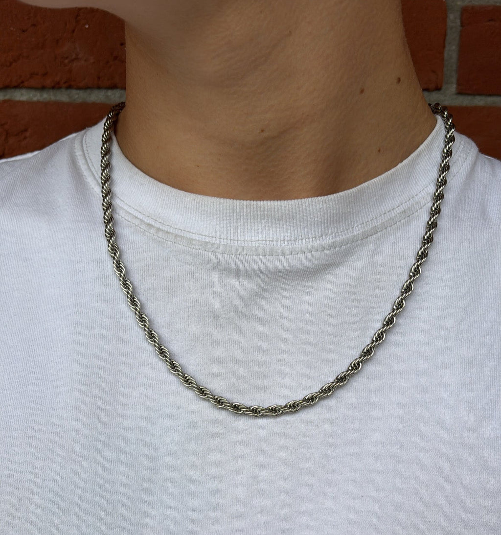 Rope Ketting Rvs 55cm - Zilver 5mm