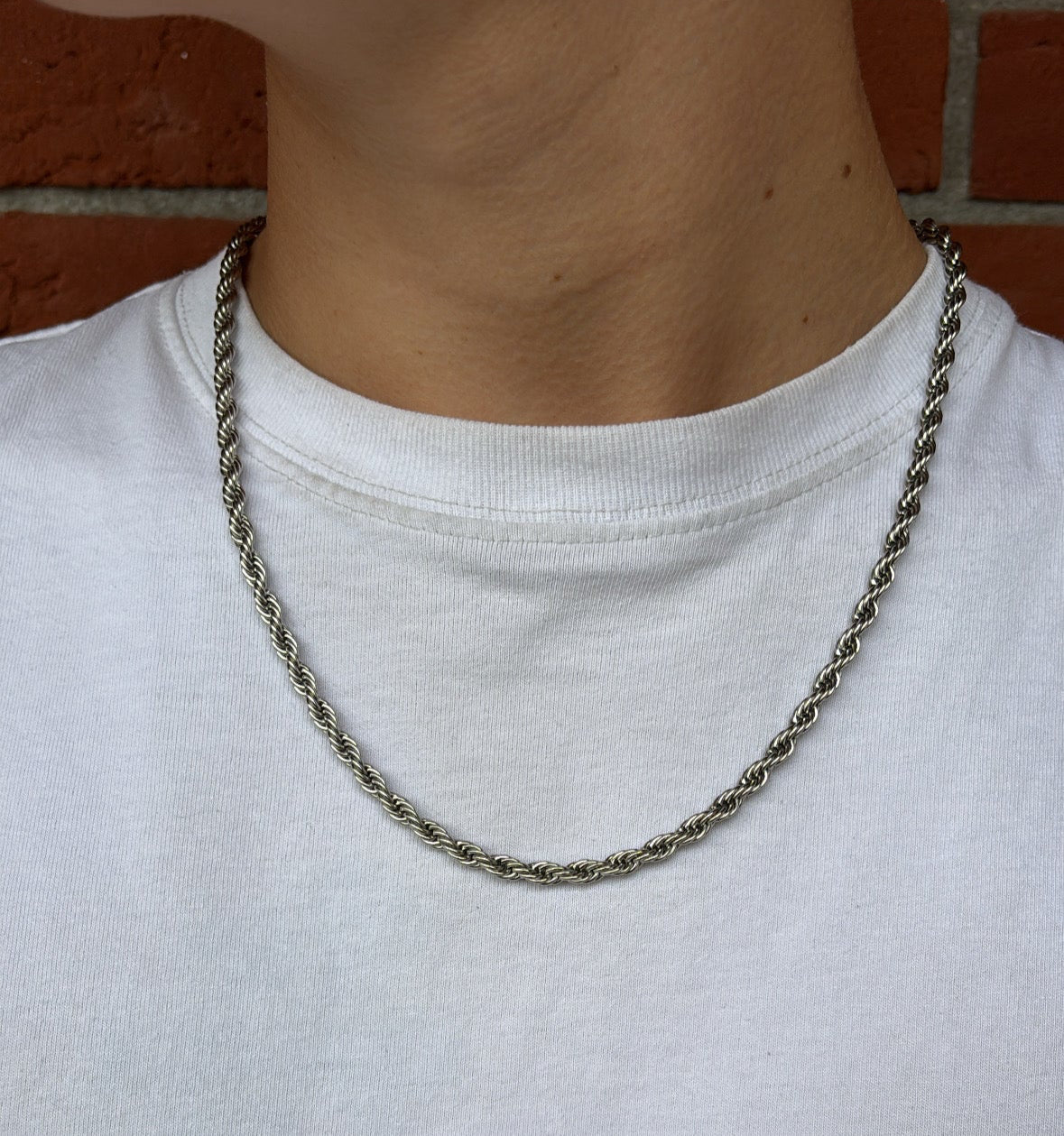 Rope Ketting Rvs 55cm - Zilver 5mm