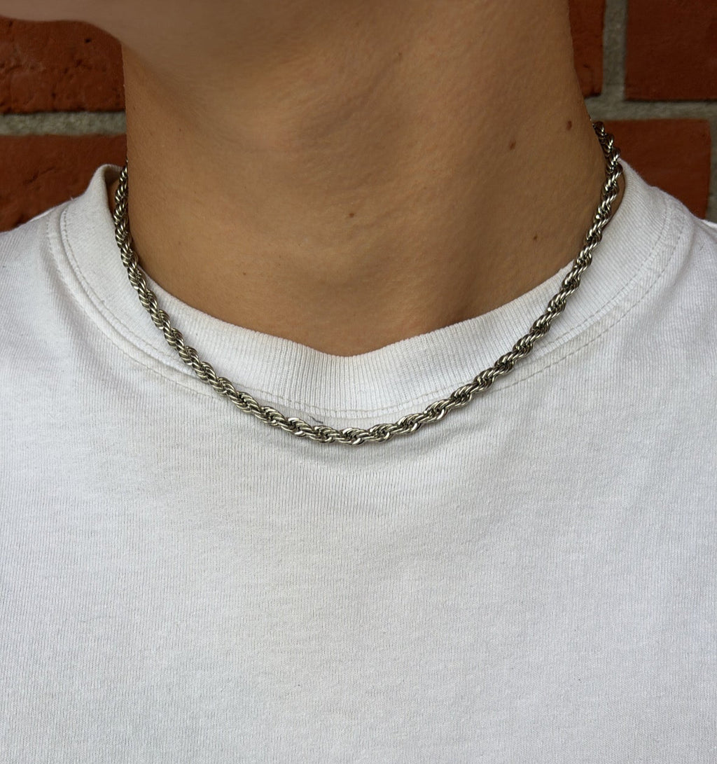 Rope Ketting Rvs 45cm - Zilver 5mm