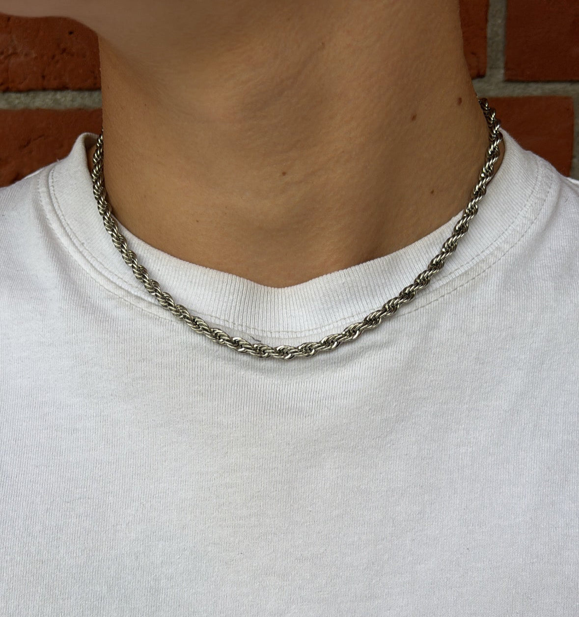 Rope Ketting Rvs 45cm - Zilver 5mm