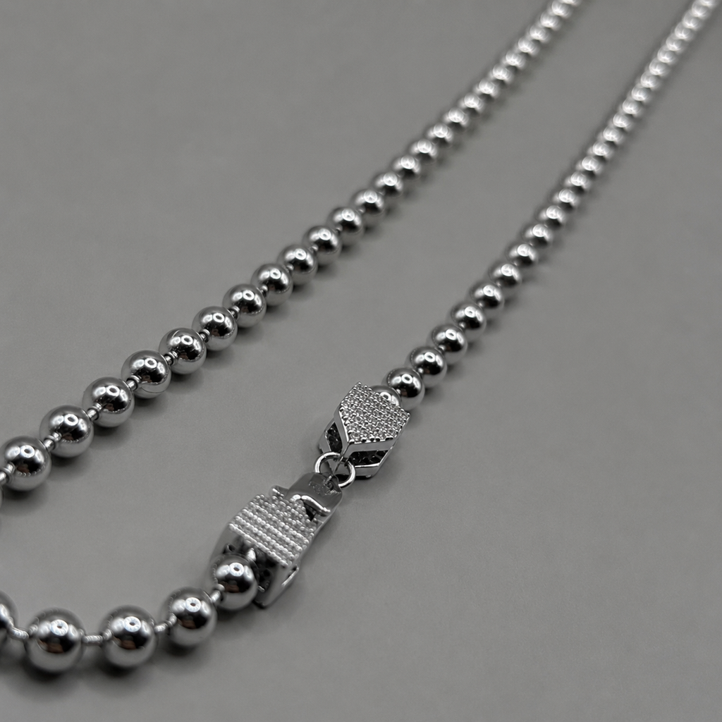Kogelketting zilver - vvs sluiting
