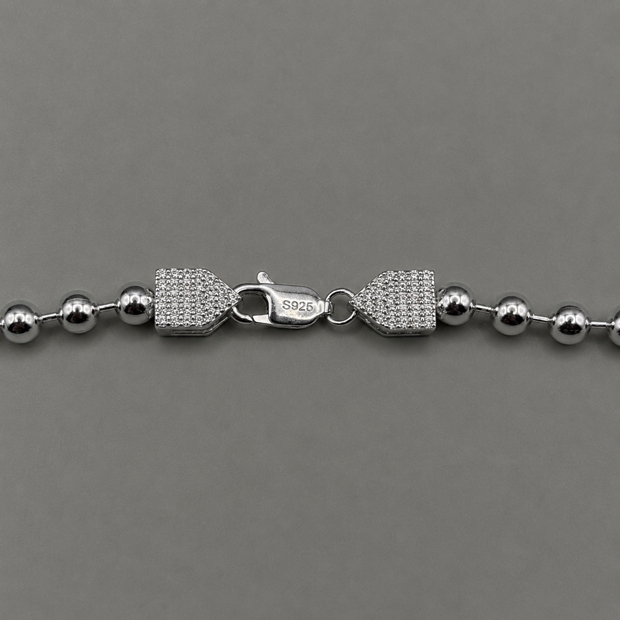 Kogelketting zilver - vvs sluiting