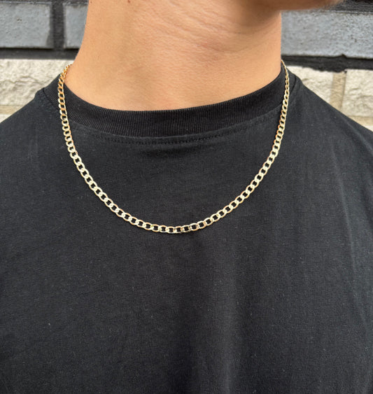 Schakelketting Rvs 50cm - 18K Goud 4mm