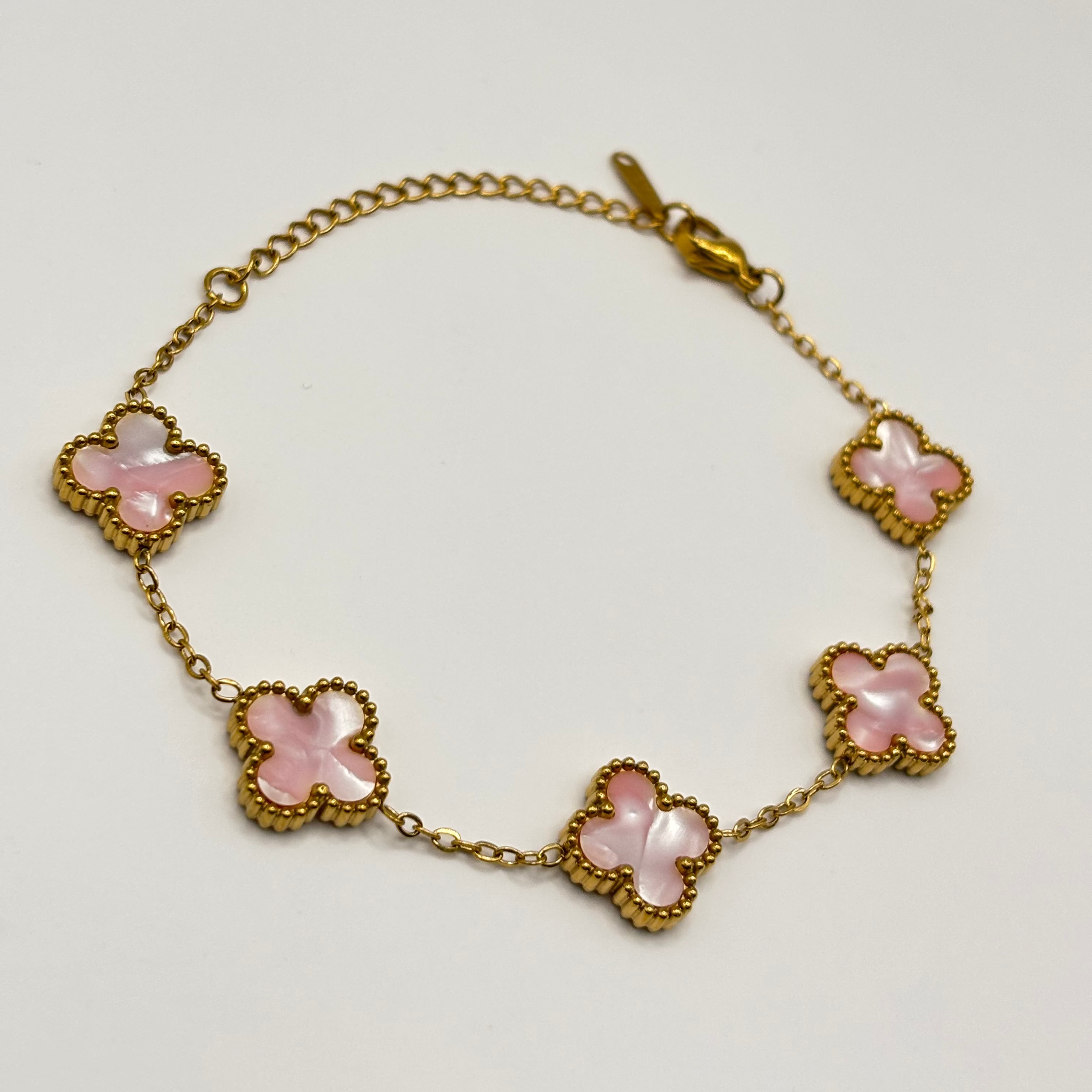 Klaver Armband Licht Roze