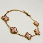 Klaver Armband Licht Roze