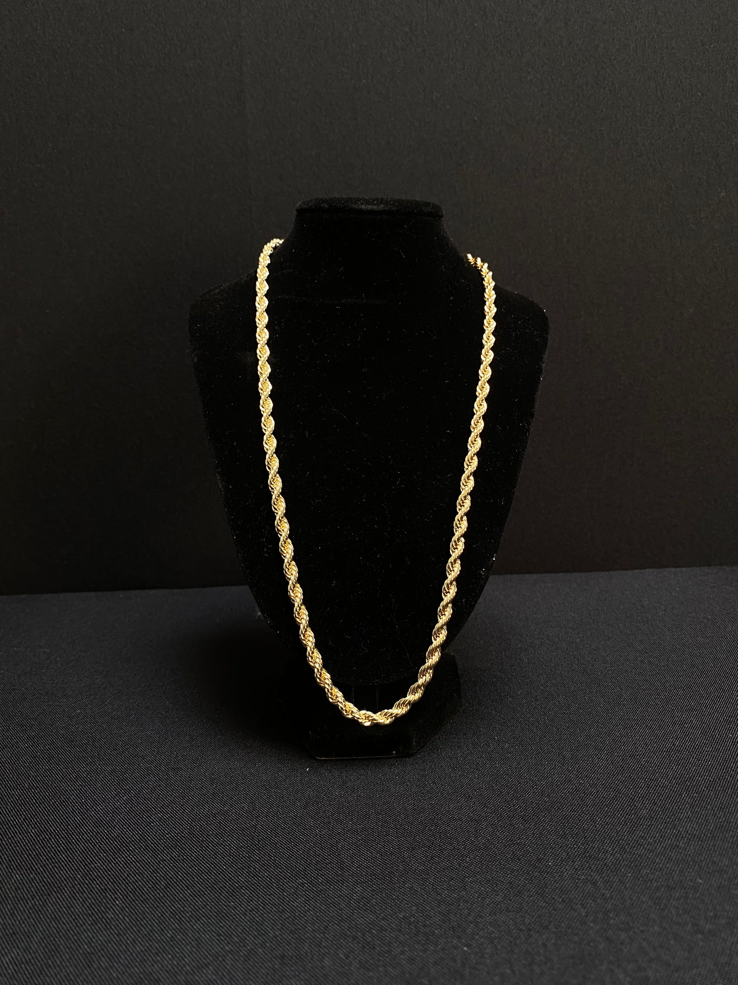 Rope Ketting Rvs 60cm - 18K Goud 5mm
