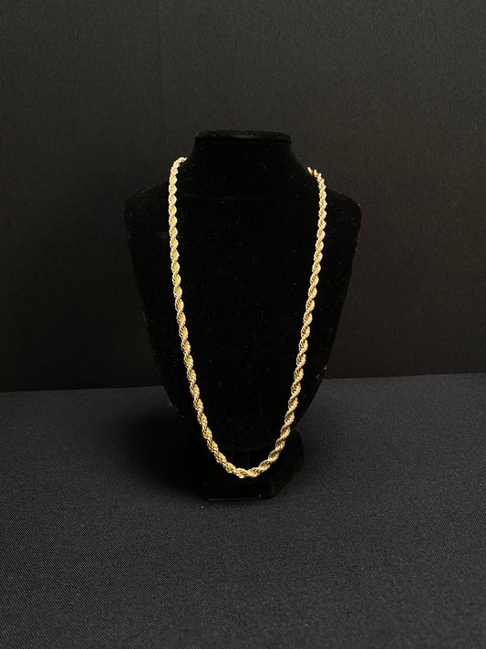 Rope Ketting Rvs 60cm - 18K Goud 5mm
