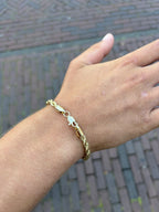 Rope armband Rvs 20cm - 18K Goud 5mm